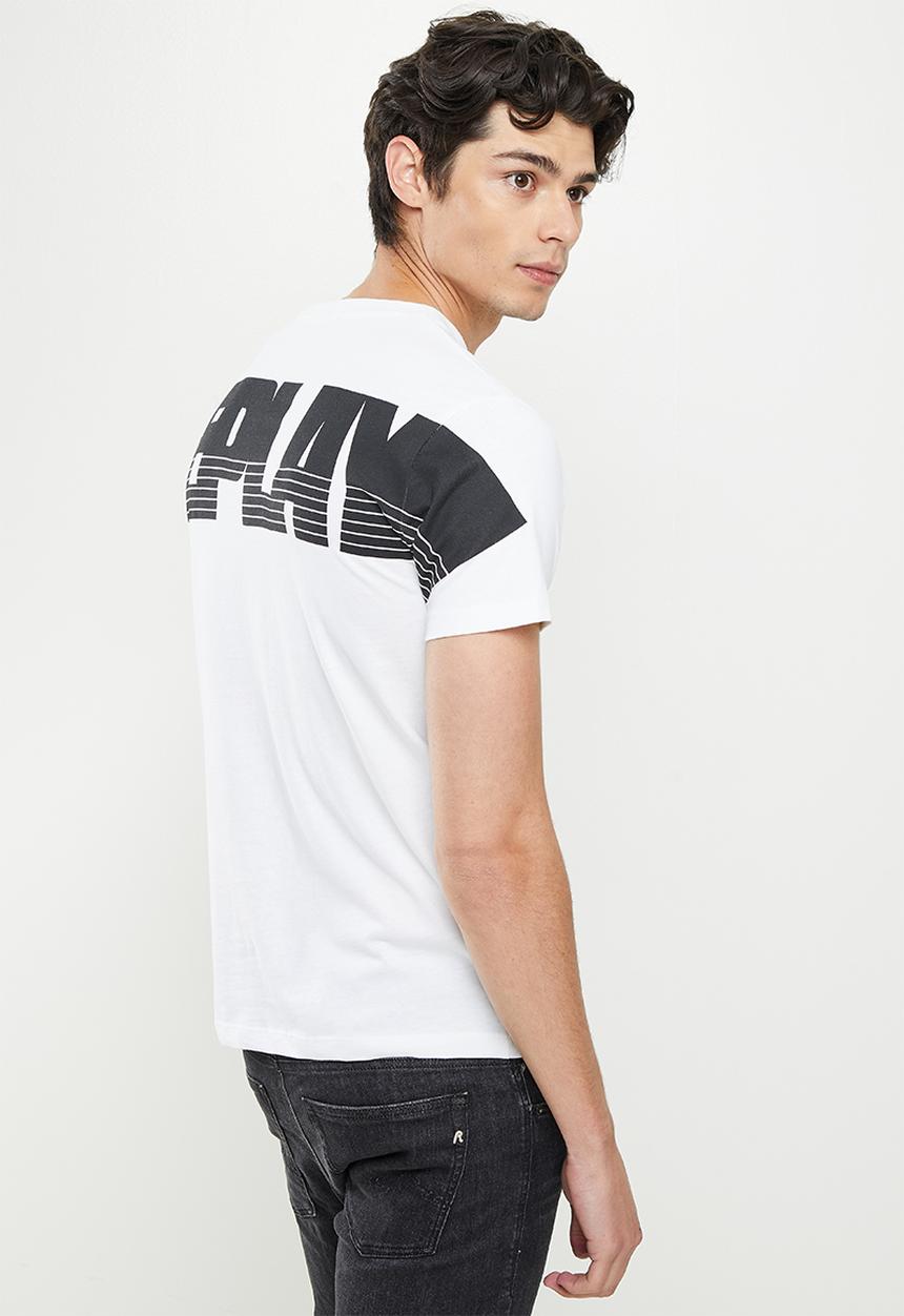 Replay - Replay backprint logo tee - white