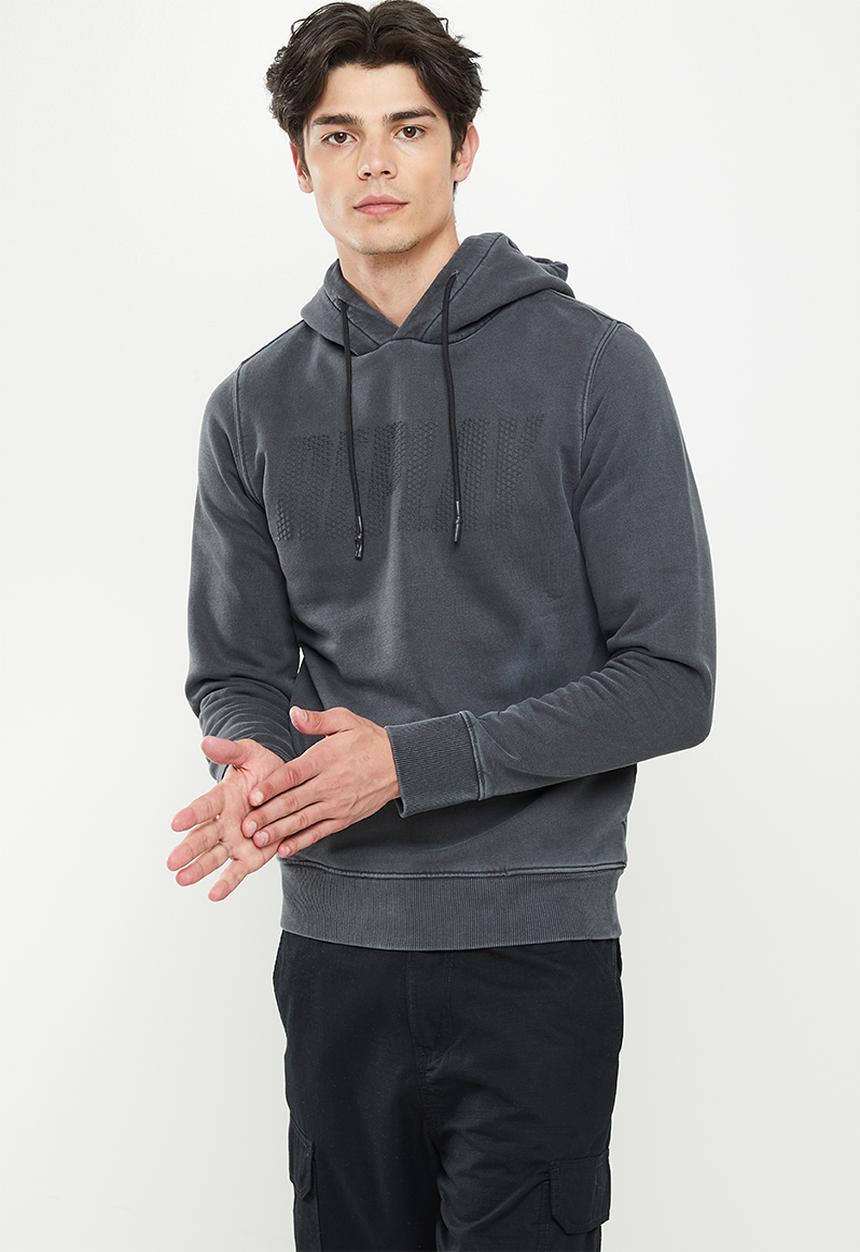 Replay - Replay washed printed hoodie - black