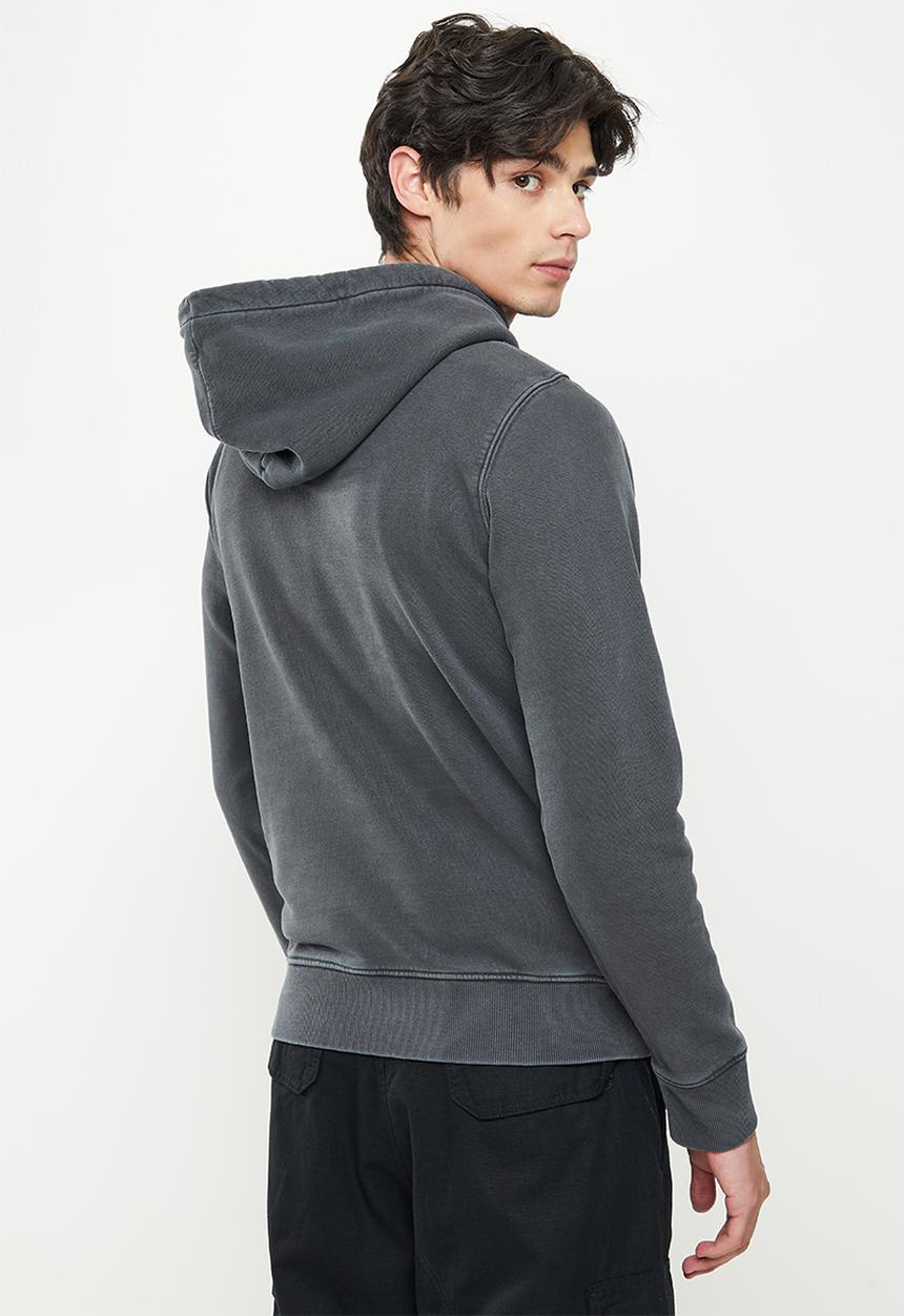Replay - Replay washed printed hoodie - black