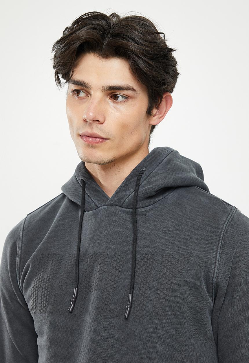 Replay - Replay washed printed hoodie - black