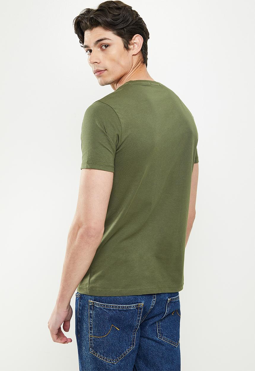 Replay - Sliver replay print tee - olive