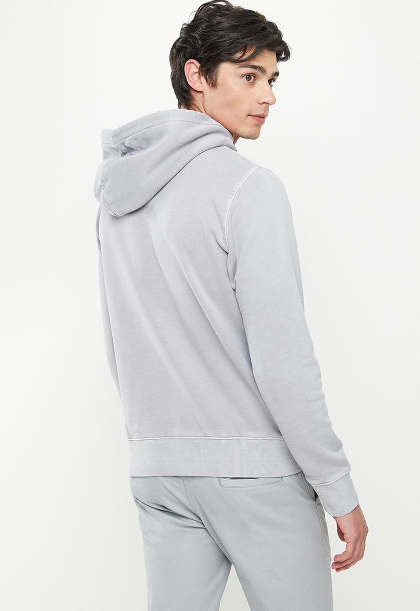 Replay - Replay washed printed hoodie - grey