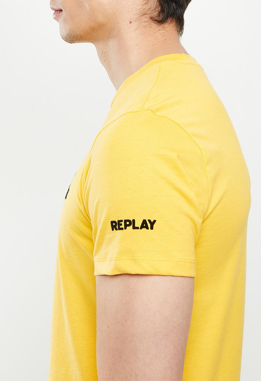 Replay - Replay crown print tee - yellow