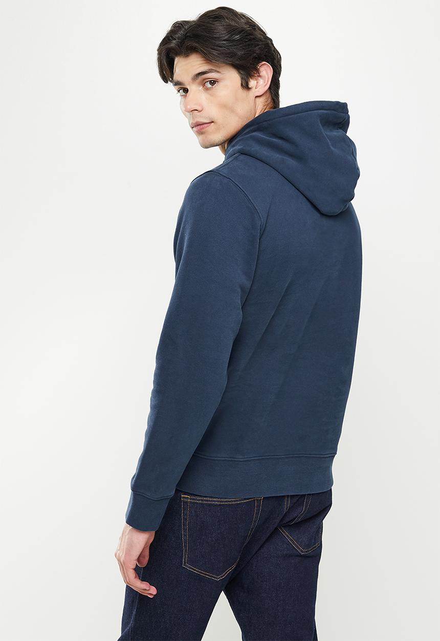 Replay - Replay small logo hoodie - blue