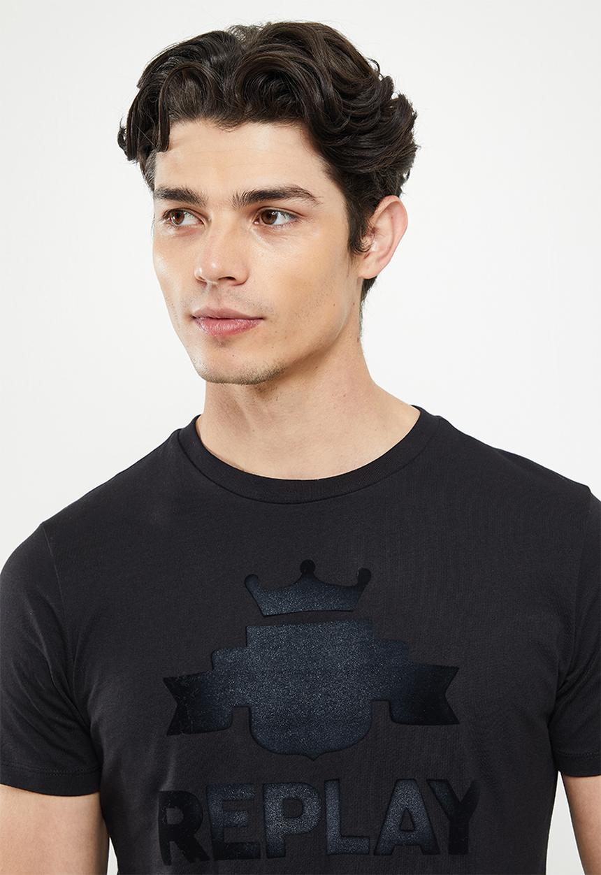 Replay - Replay big crown logo tee - black