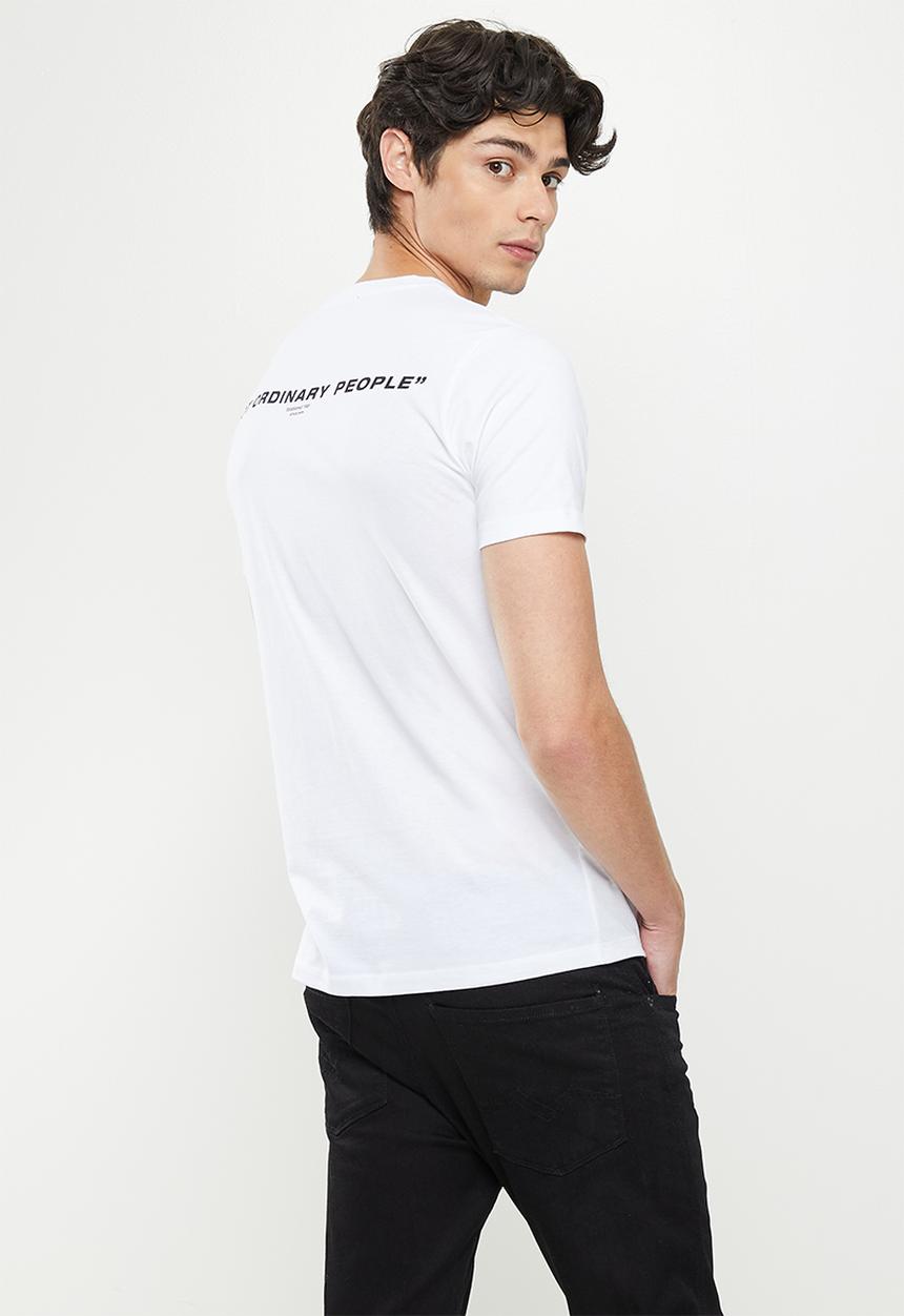 Replay - Replay back print slogan tee - white