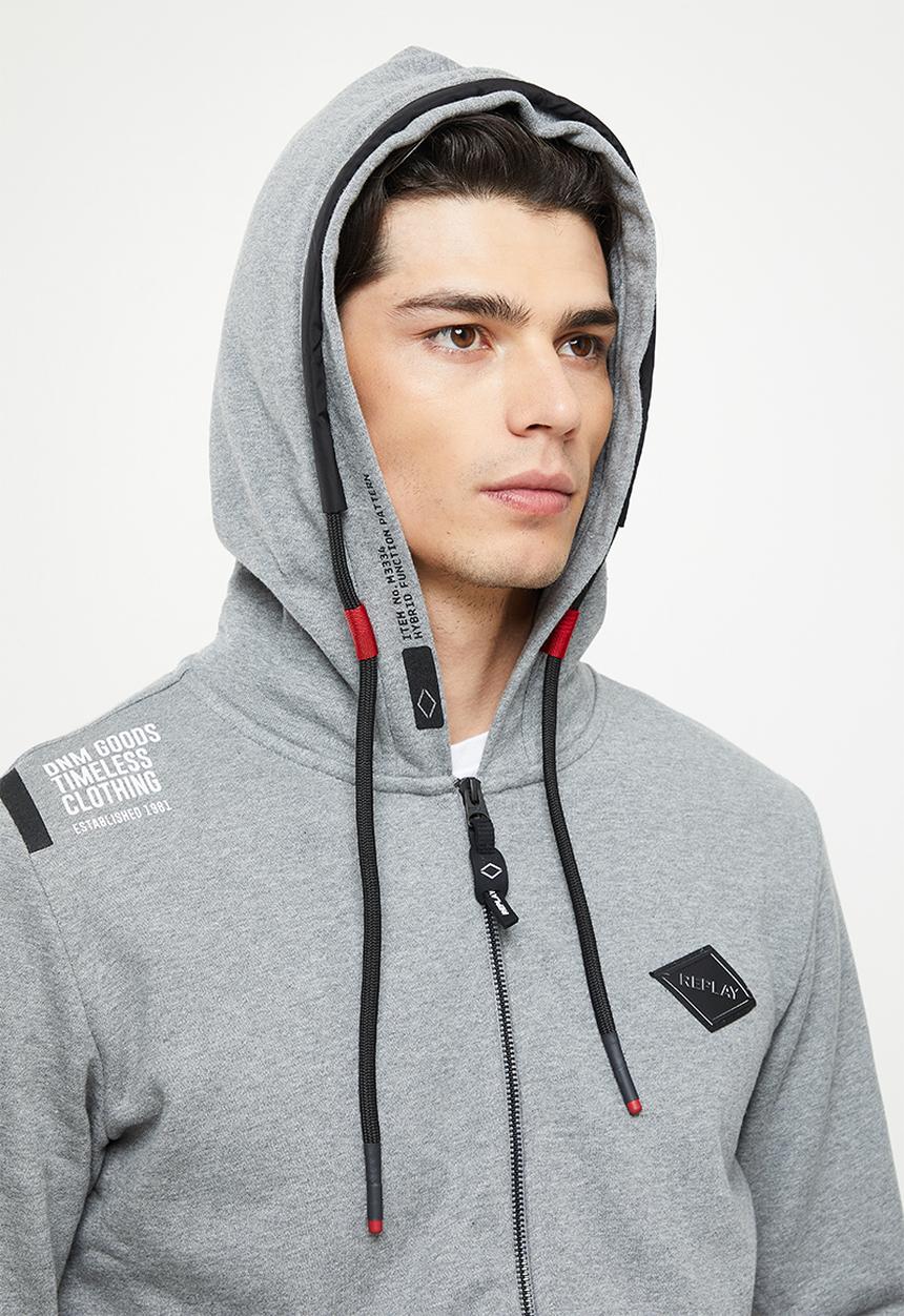 Replay - Replay zip hoodie - grey melange