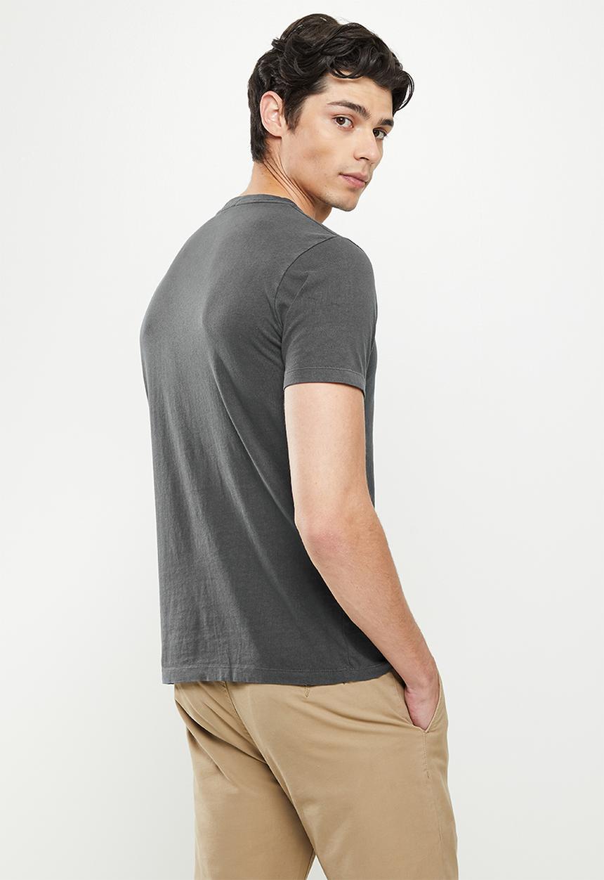 Replay - Replay chest print tee - charcoal