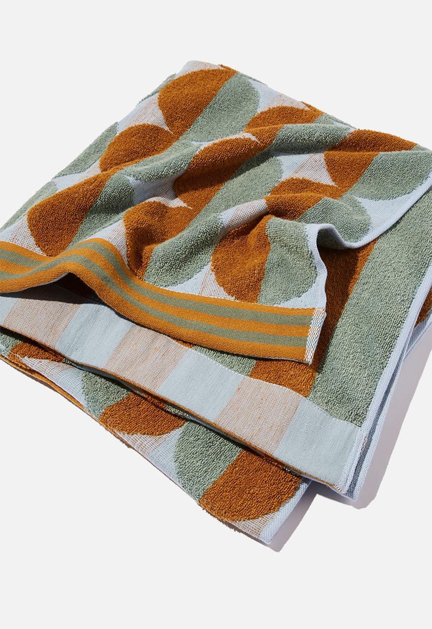 Cotton On - Rectangle bath towel - retro circles