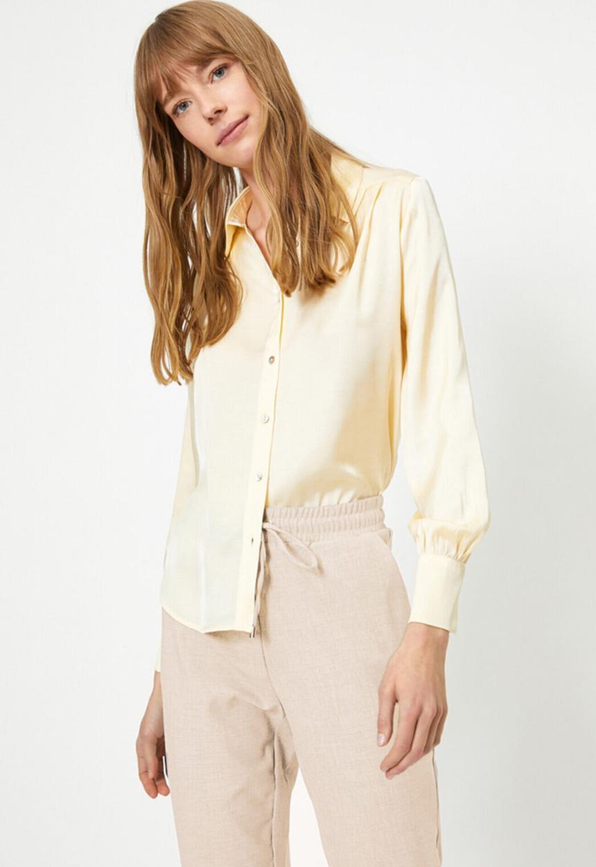 Koton - Classic long sleeve shirt - yellow