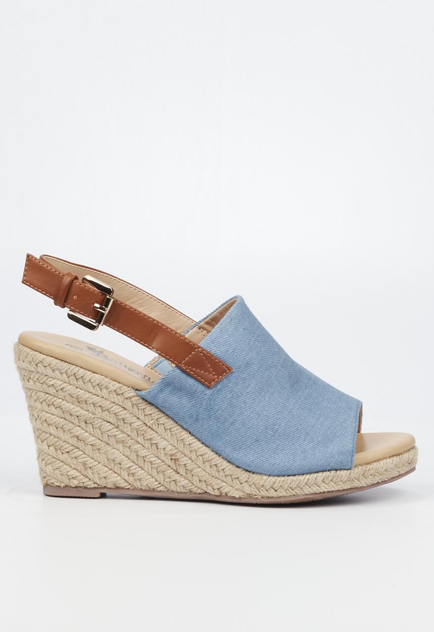 Butterfly Feet - Drayco 3 espadrille wedge heel - blue