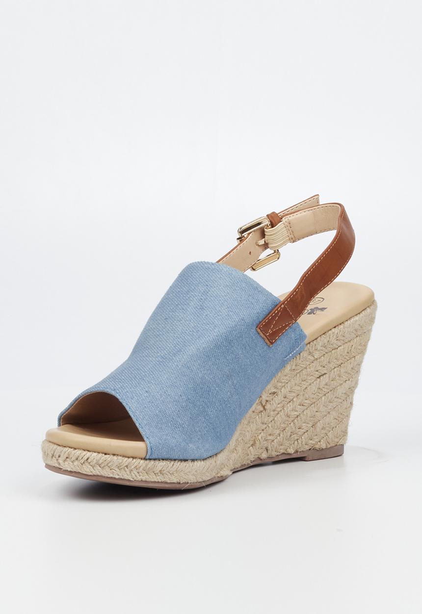 Butterfly Feet - Drayco 3 espadrille wedge heel - blue