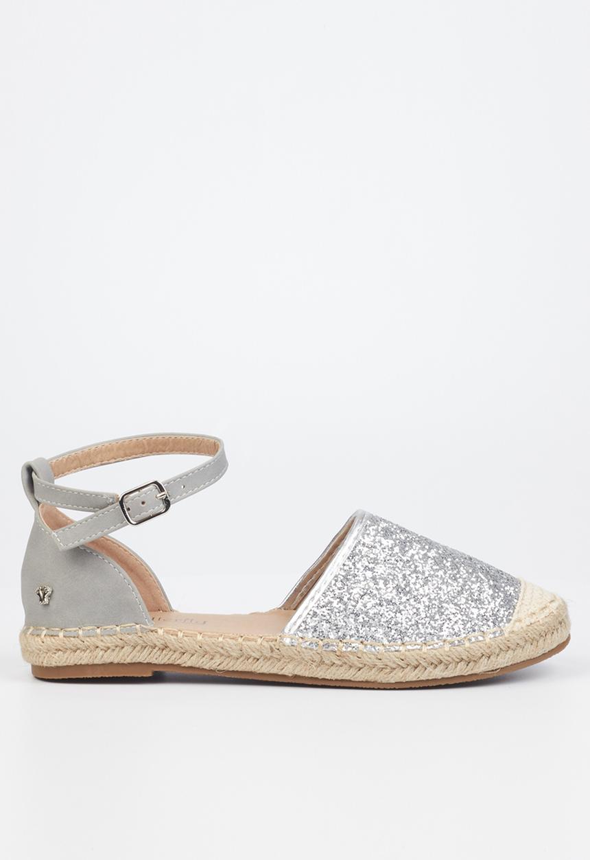 Butterfly Feet - Karla 3 espadrille - silver
