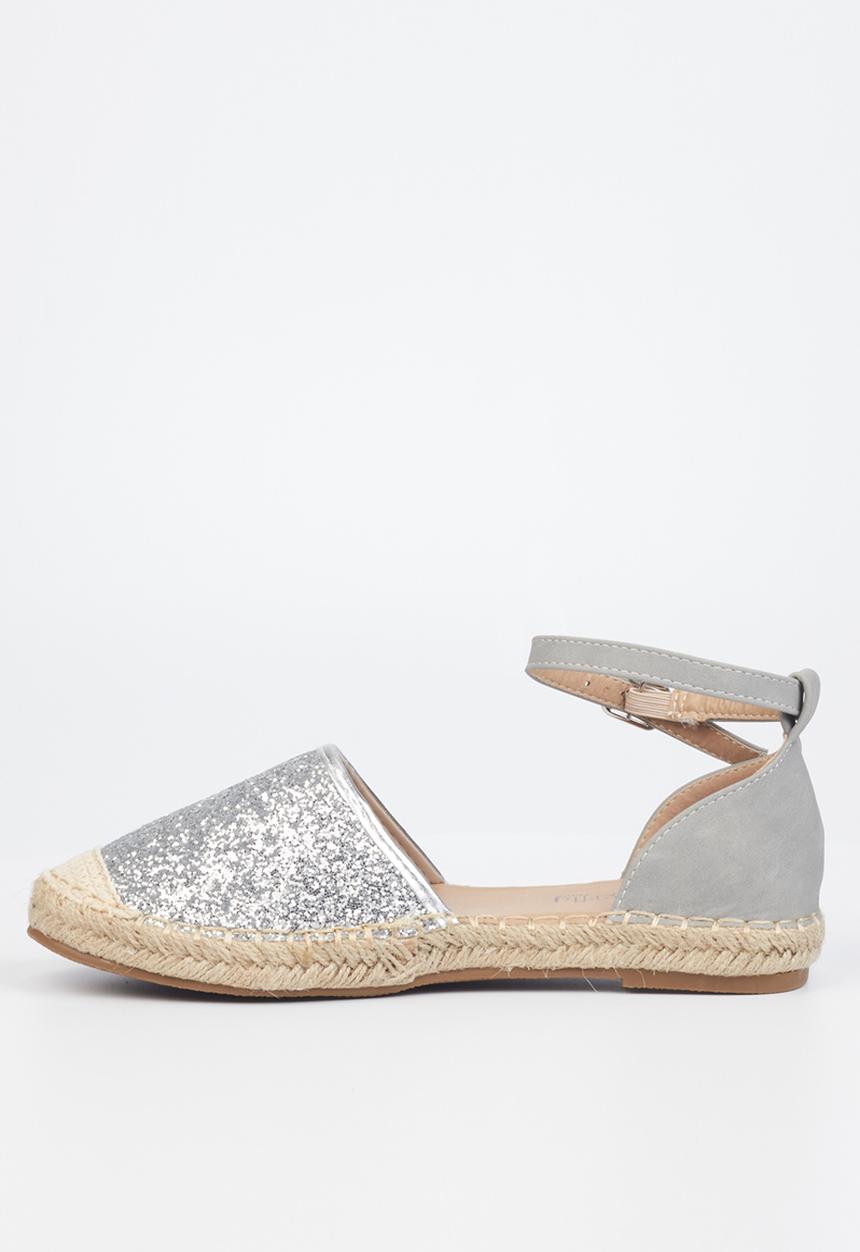 Butterfly Feet - Karla 3 espadrille - silver