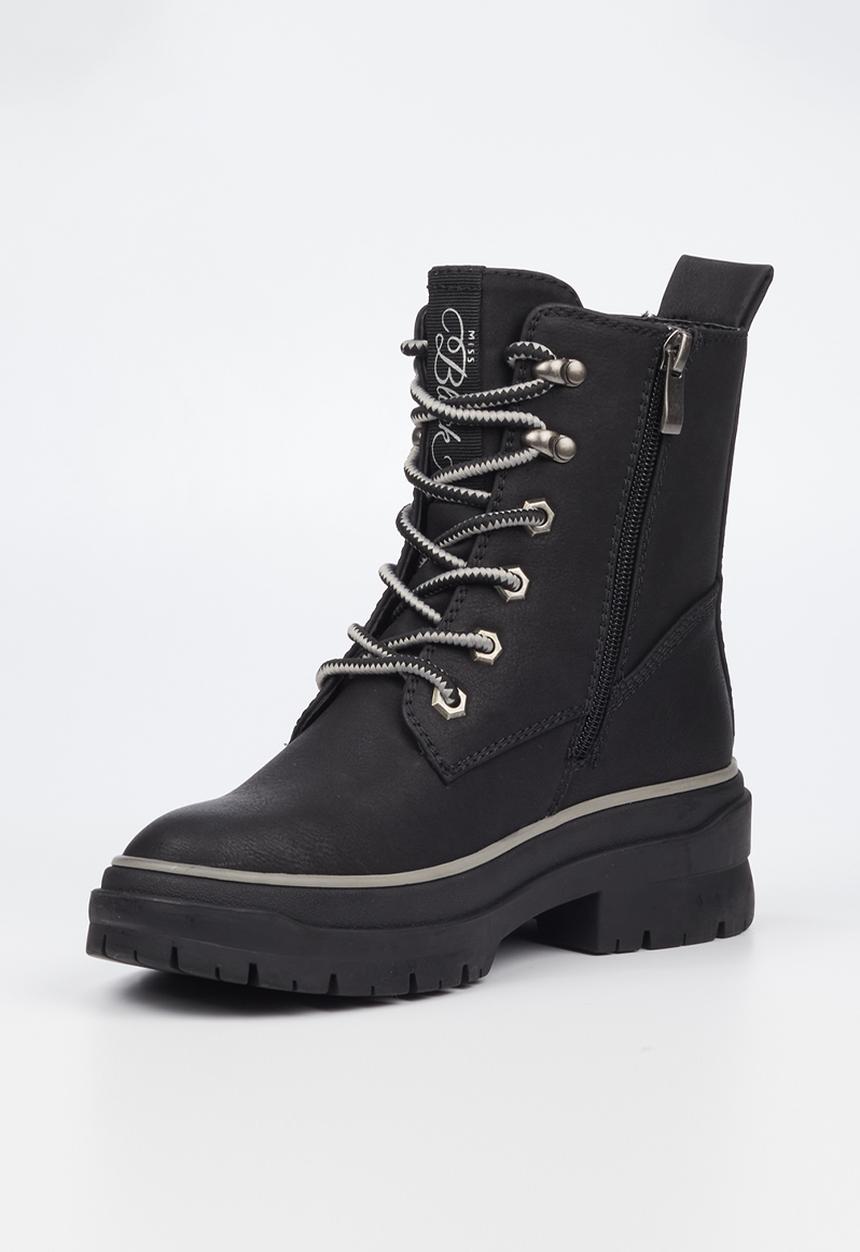 Miss Black - Berlan1 lace up ankle boot - black