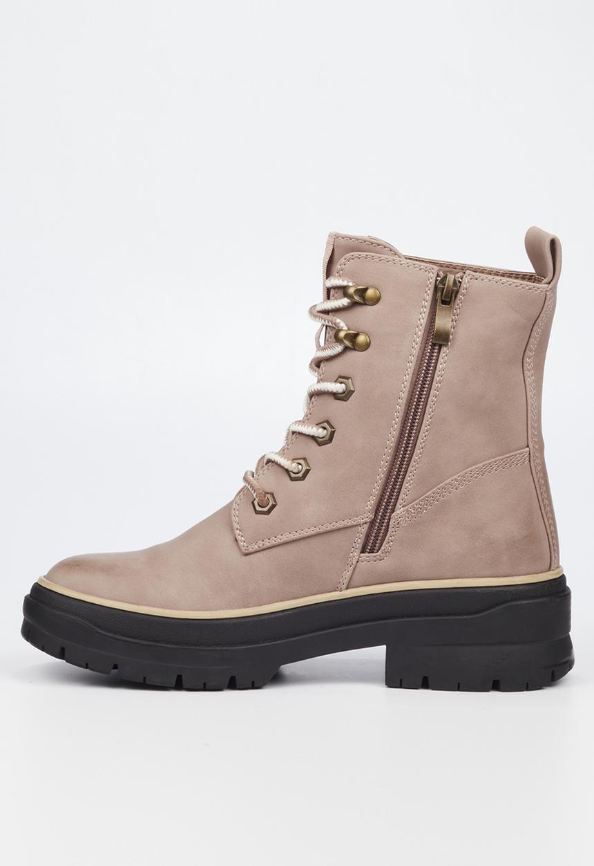 Miss Black - Berlan1 lace up ankle boot - pink
