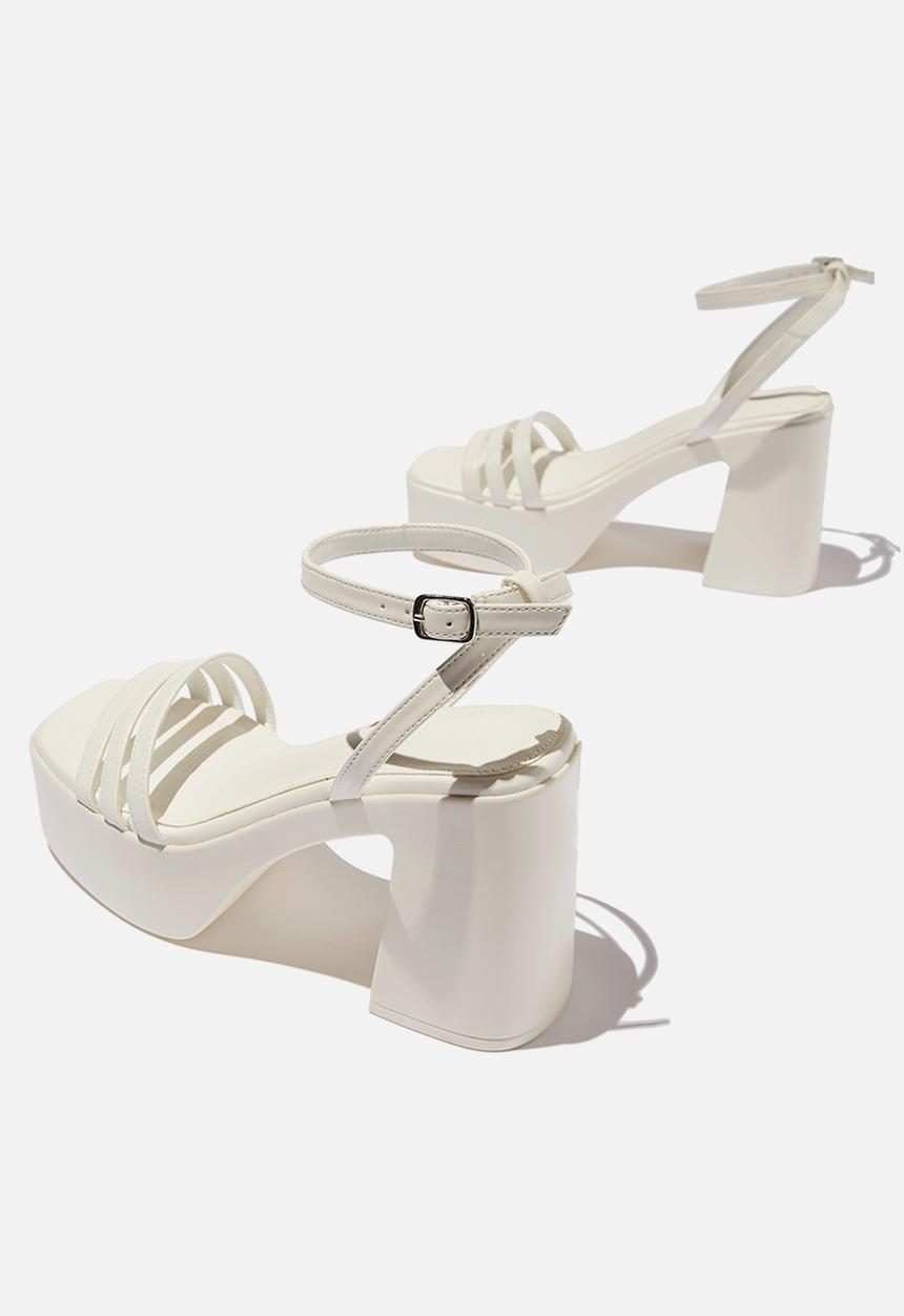 Cotton On - Hanna strappy platform heel - white 