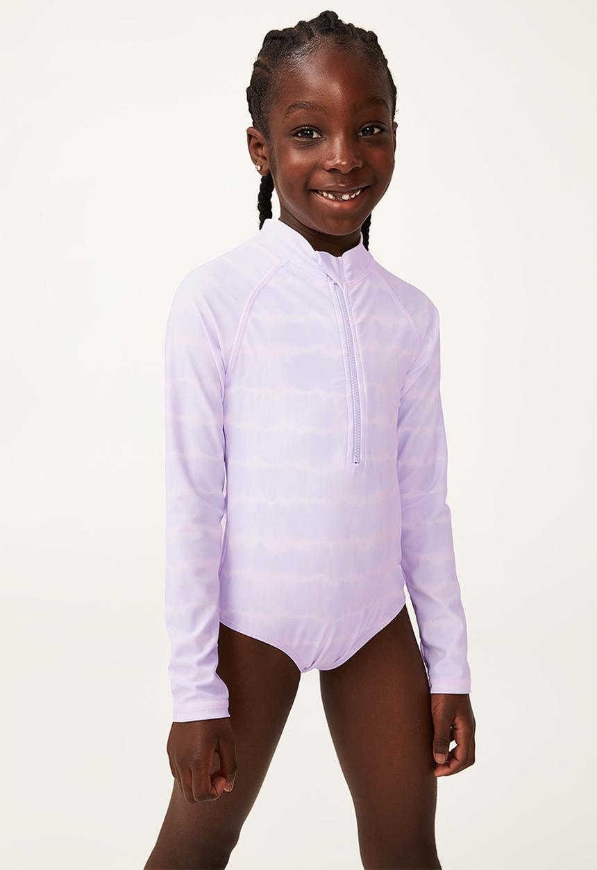 Cotton On - Lydia one piece - pale violet/waves tie dye