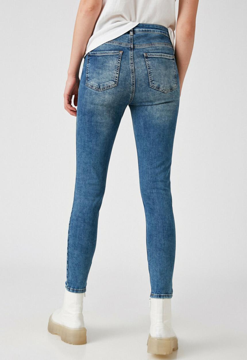 Koton - High waist skinny jeans - mid indigo