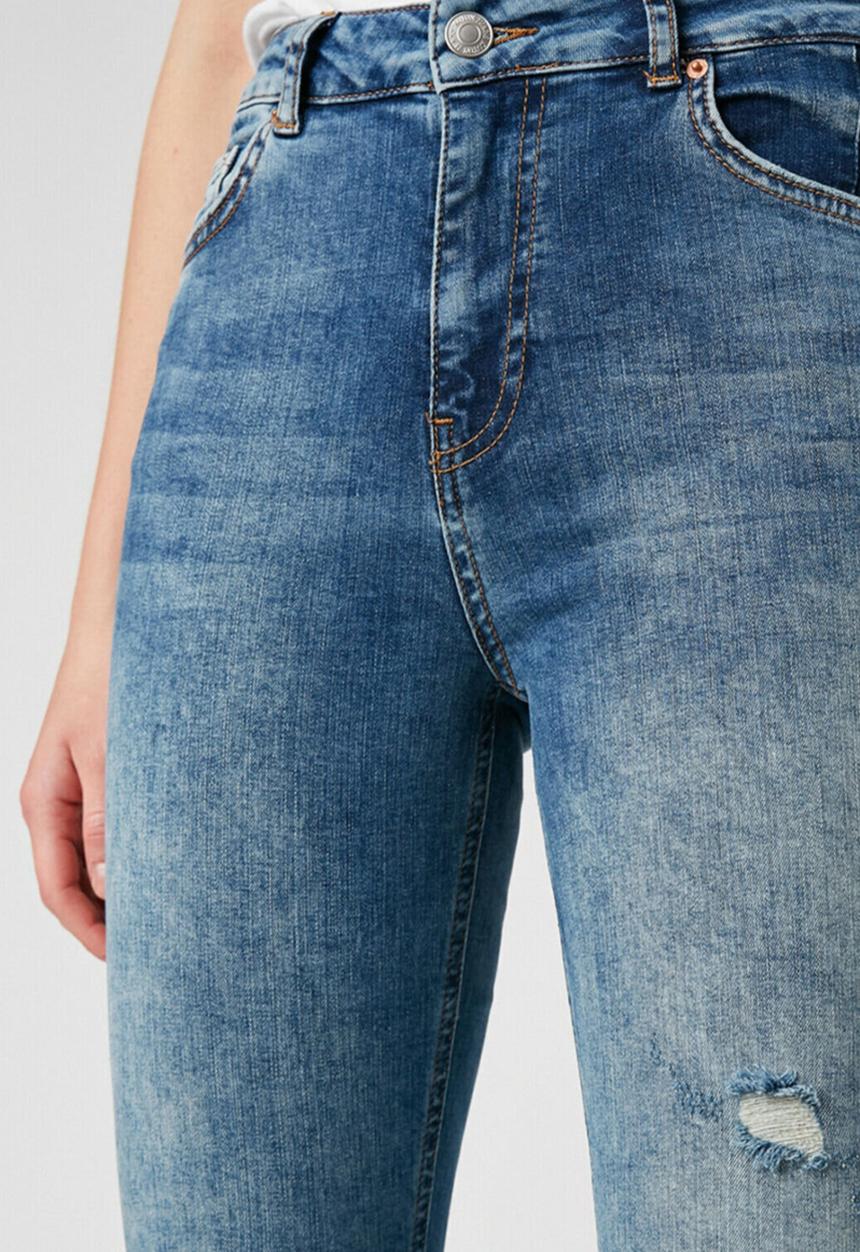 Koton - High waist skinny jeans - mid indigo