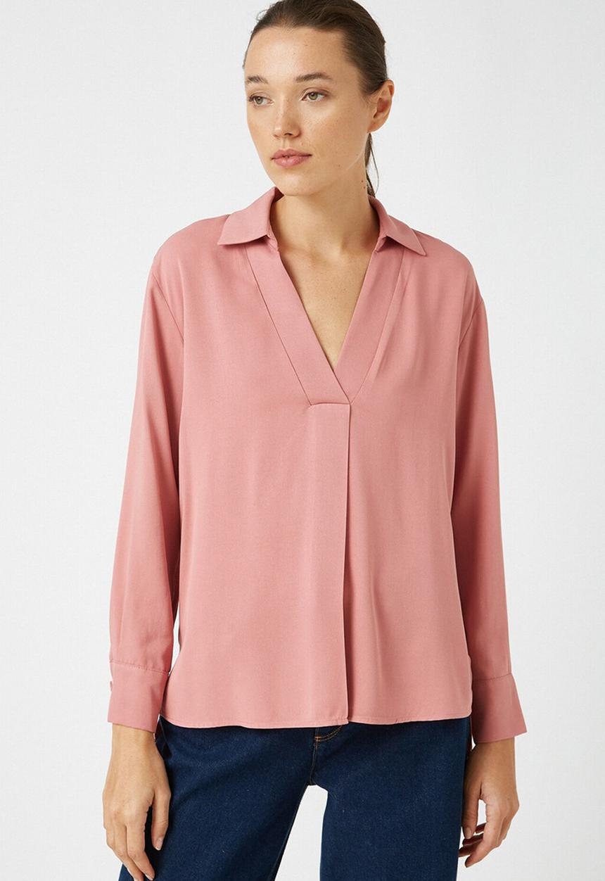 Koton - Respect life long sleeve blouse - pink
