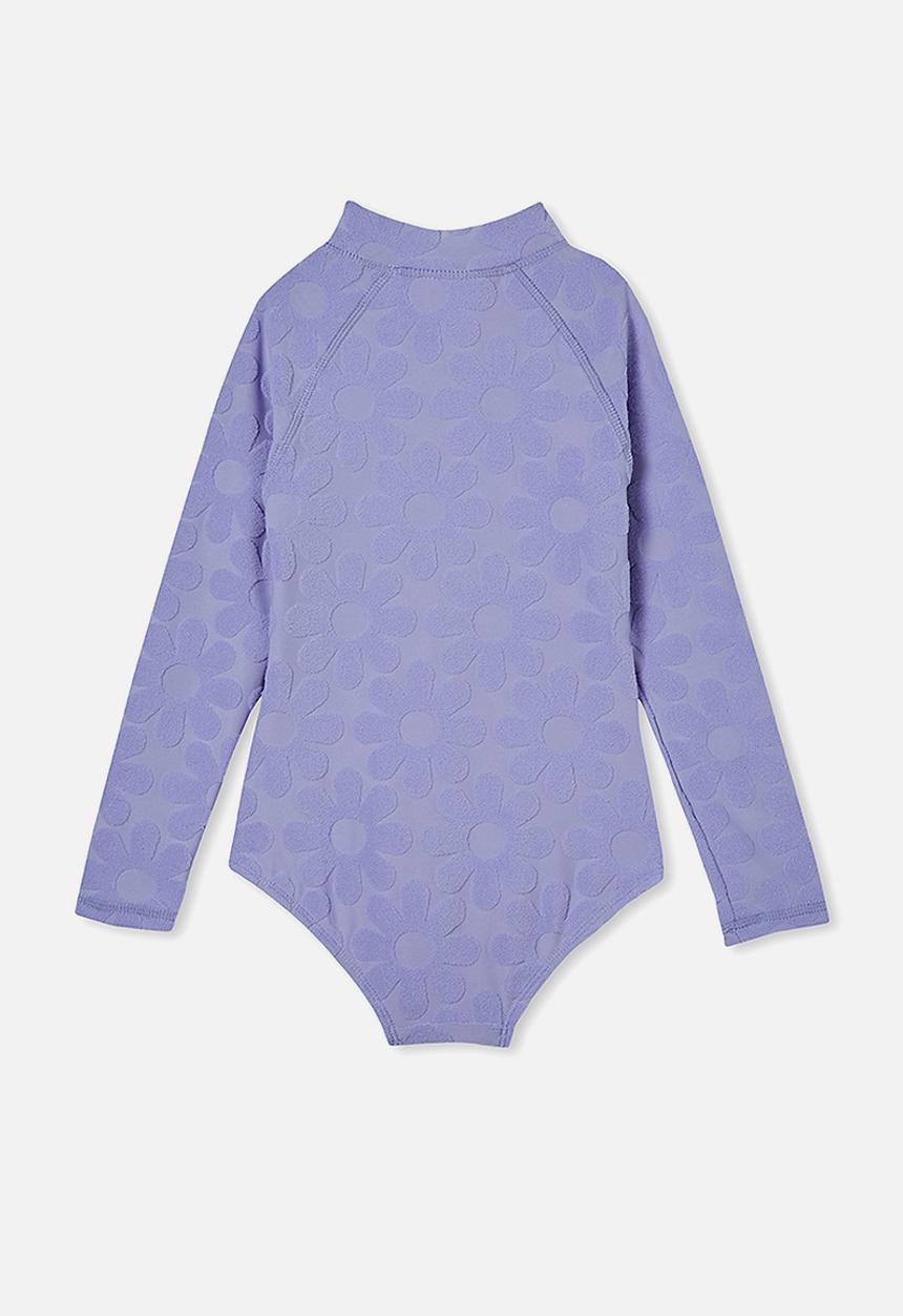 Cotton On - Lydia one piece - violet surf flowers