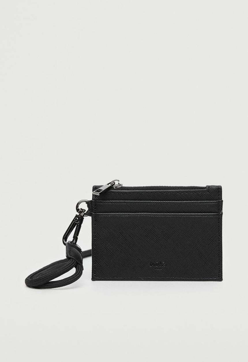 MANGO - Anti-contactless safiano card holder - black