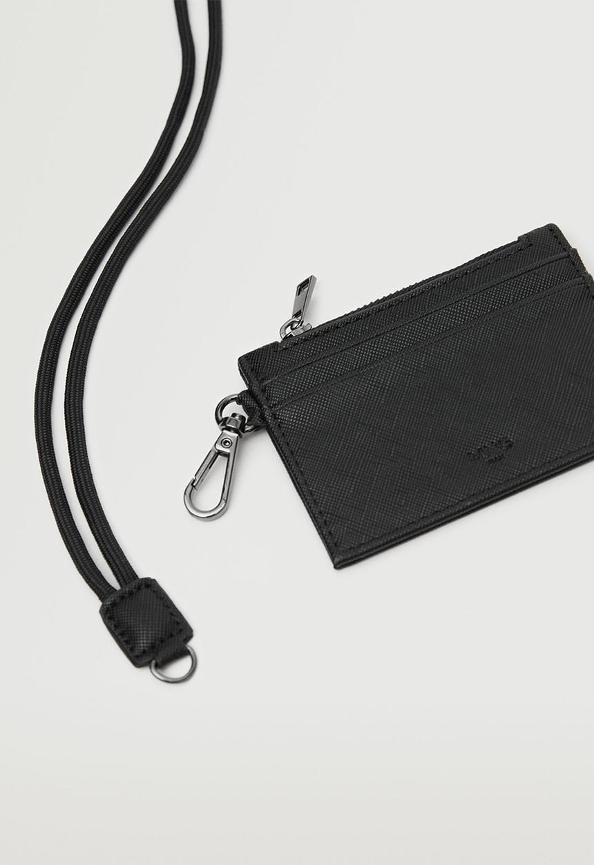 MANGO - Anti-contactless safiano card holder - black