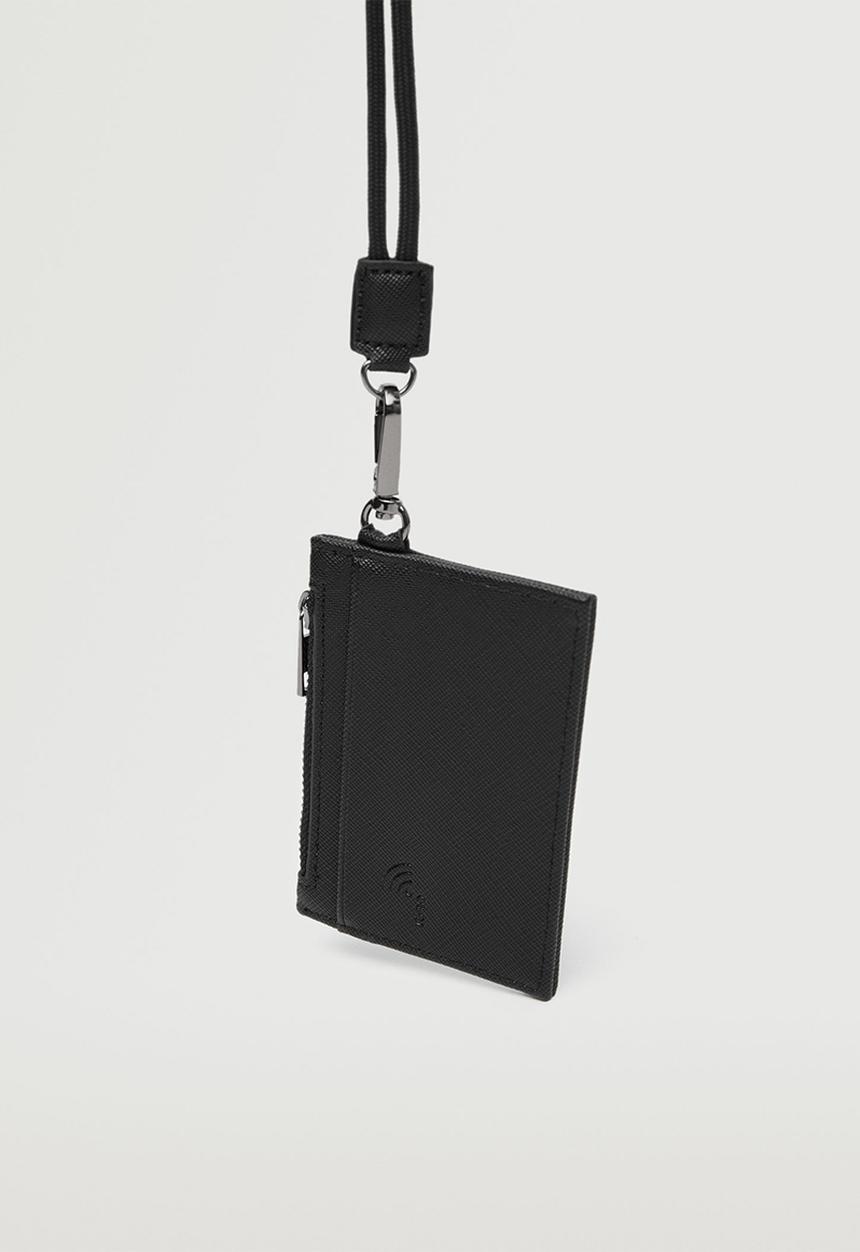 MANGO - Anti-contactless safiano card holder - black