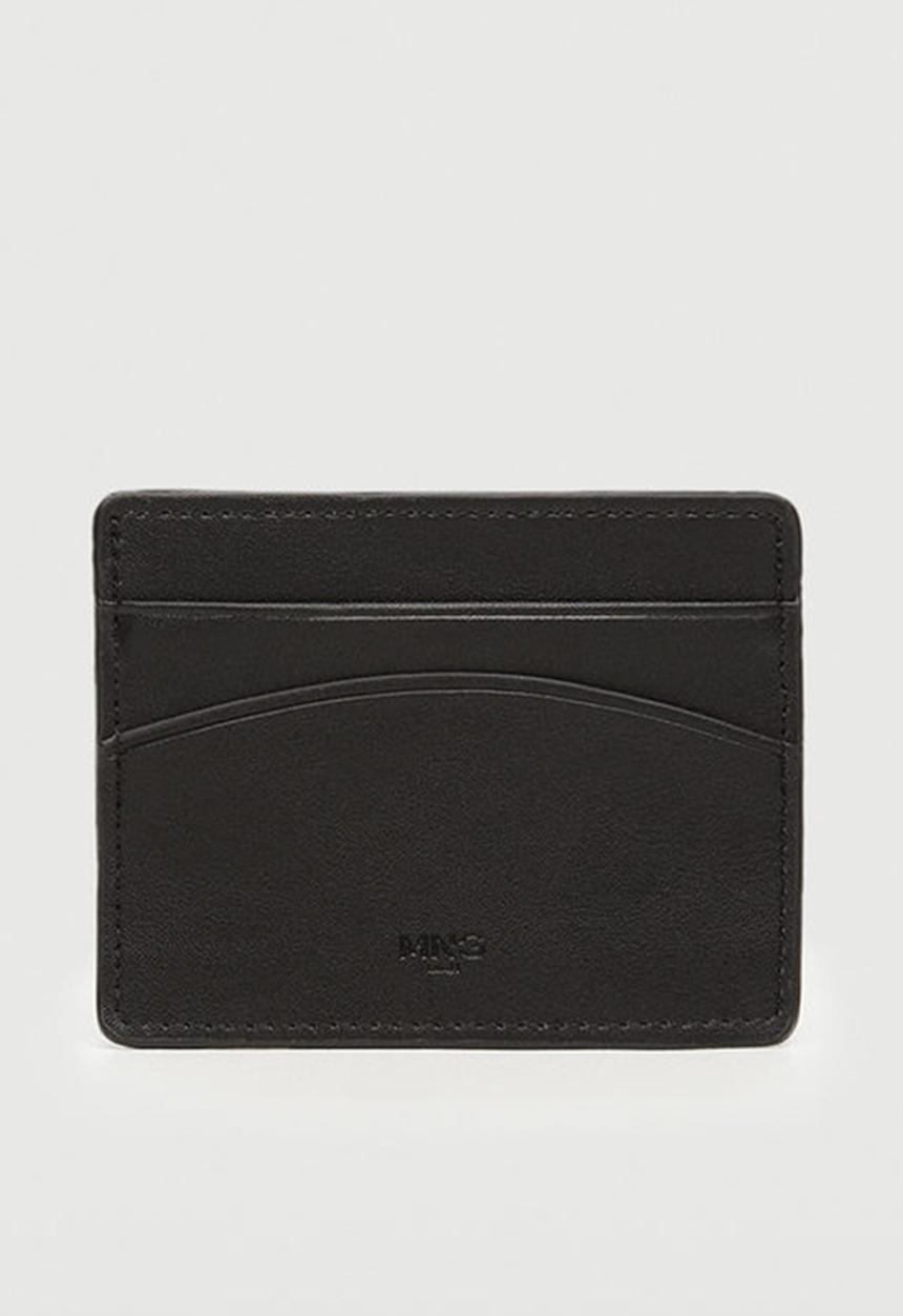 MANGO - Anti-contactless leather effect card holder - black