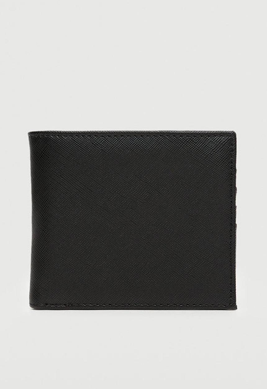 MANGO - Anti-contactless safiano wallet - black