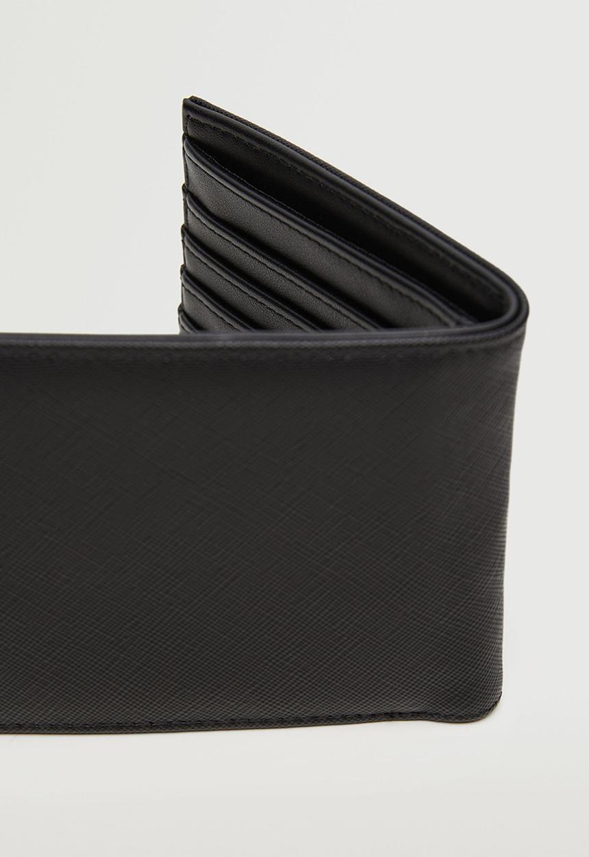 MANGO - Anti-contactless safiano wallet - black