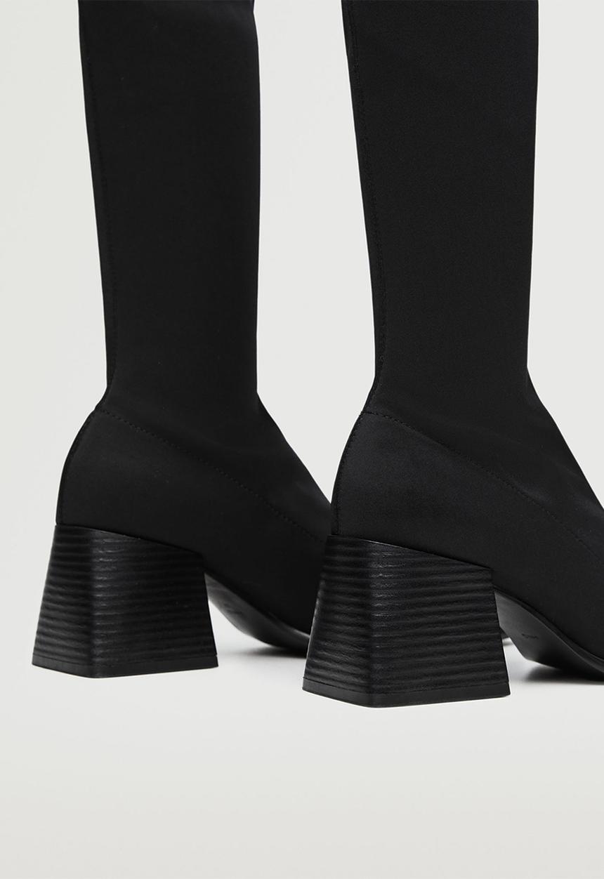 MANGO - Slim high heel boot - black