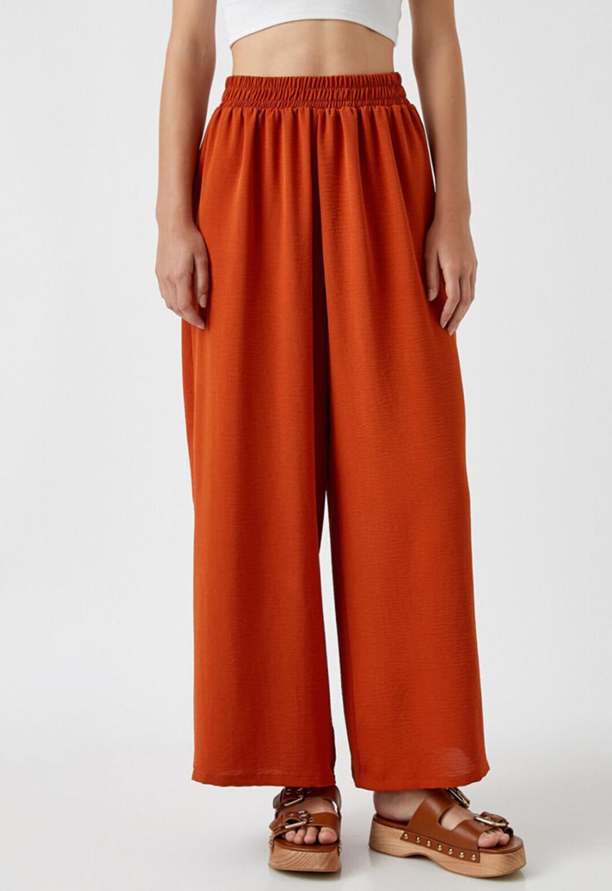 Koton - Wide leg trousers - red