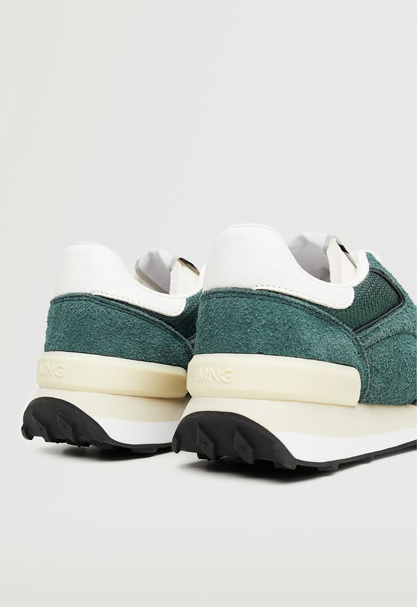 MANGO - Maraton leather sneaker - green