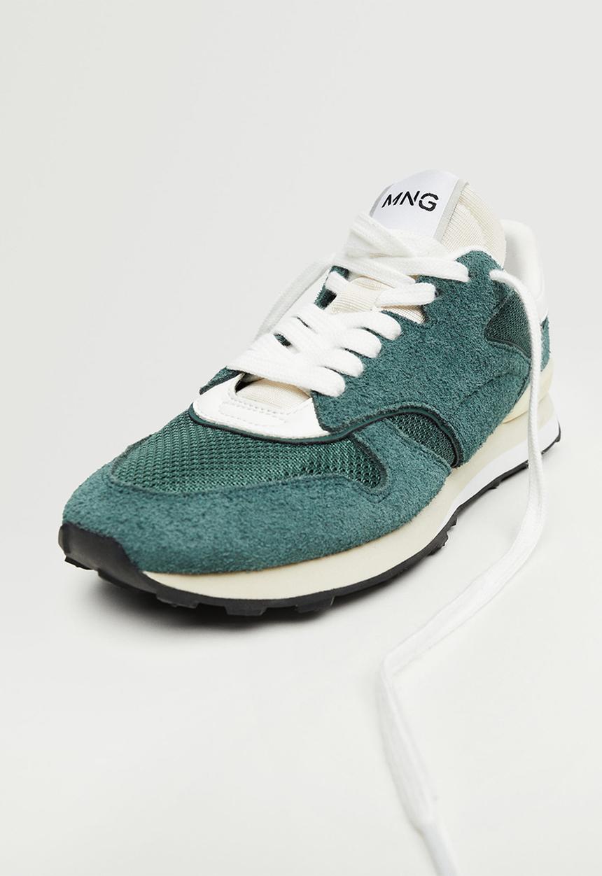 MANGO - Maraton leather sneaker - green