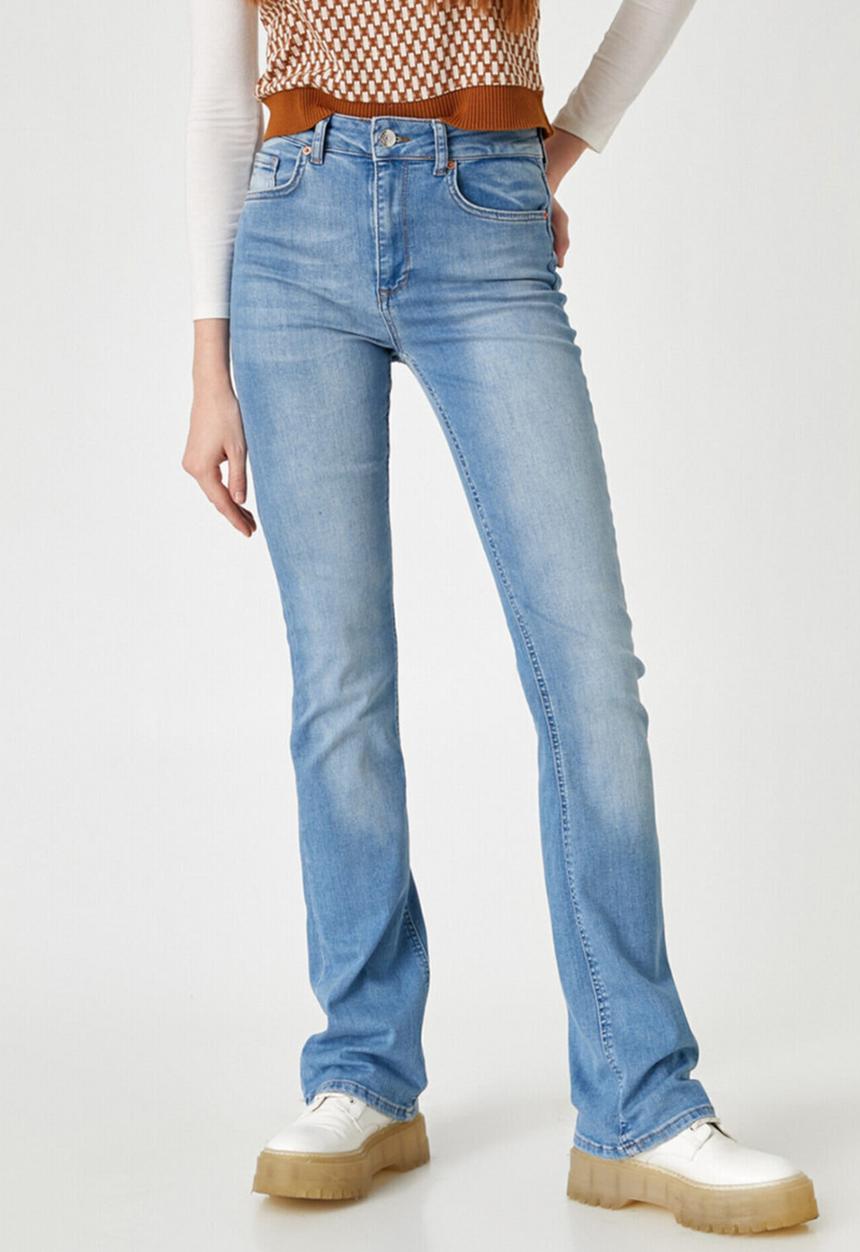 Koton - High waist slim fit flared jean - indigo