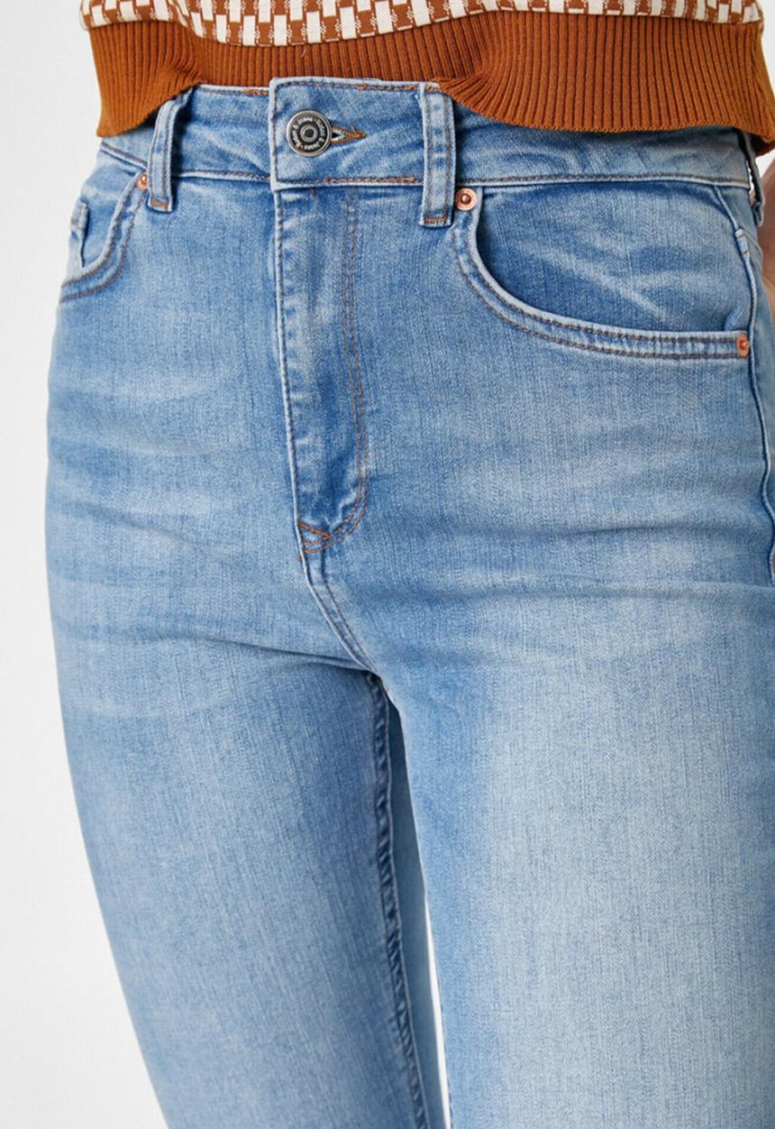 Koton - High waist slim fit flared jean - indigo
