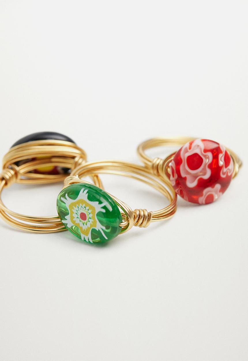 MANGO - Boho rings set - multi 