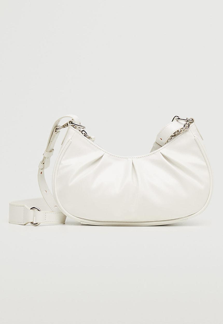MANGO - Chain cross body bag - white