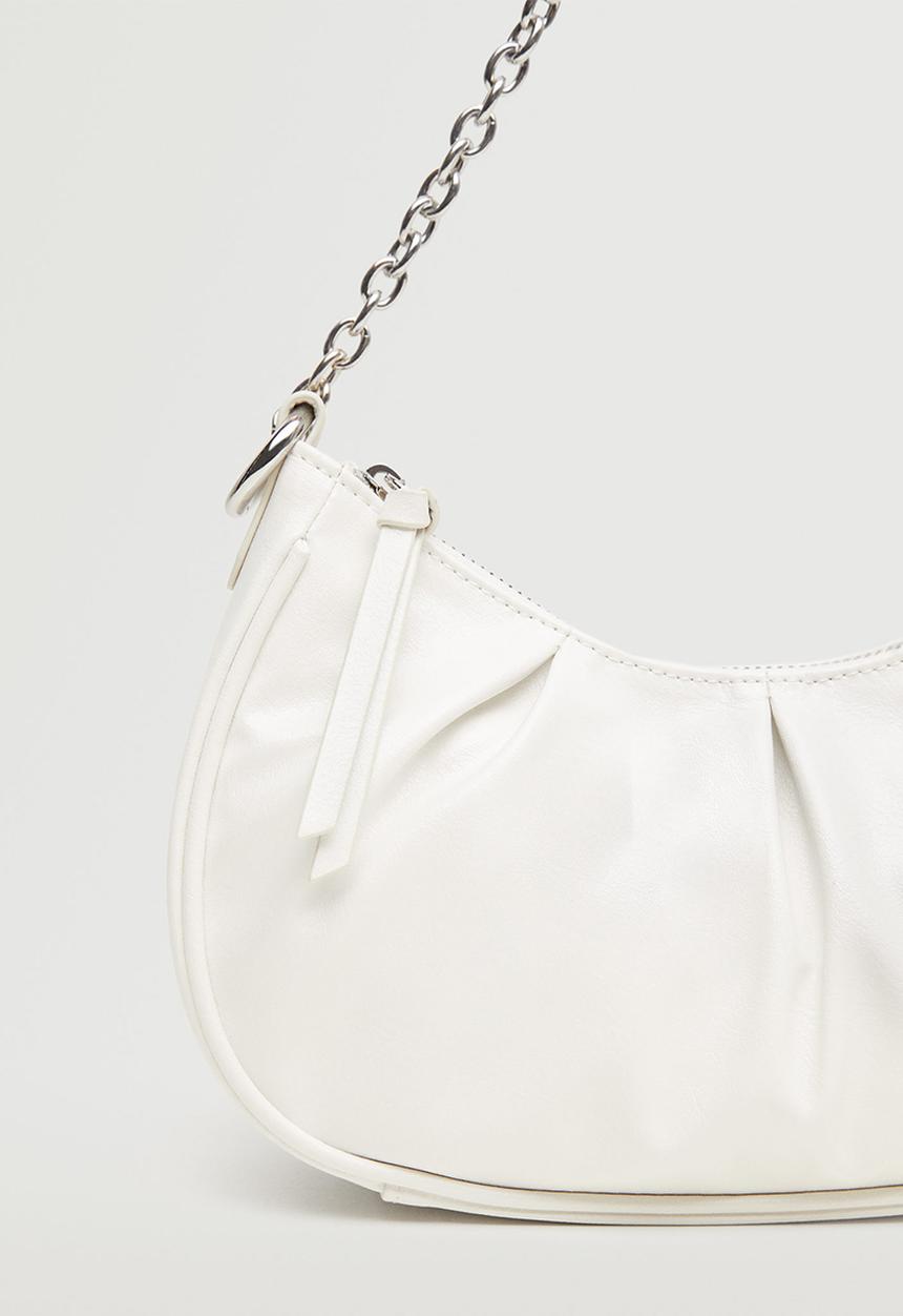 MANGO - Chain cross body bag - white