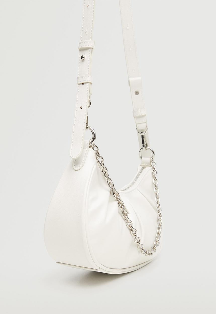 MANGO - Chain cross body bag - white