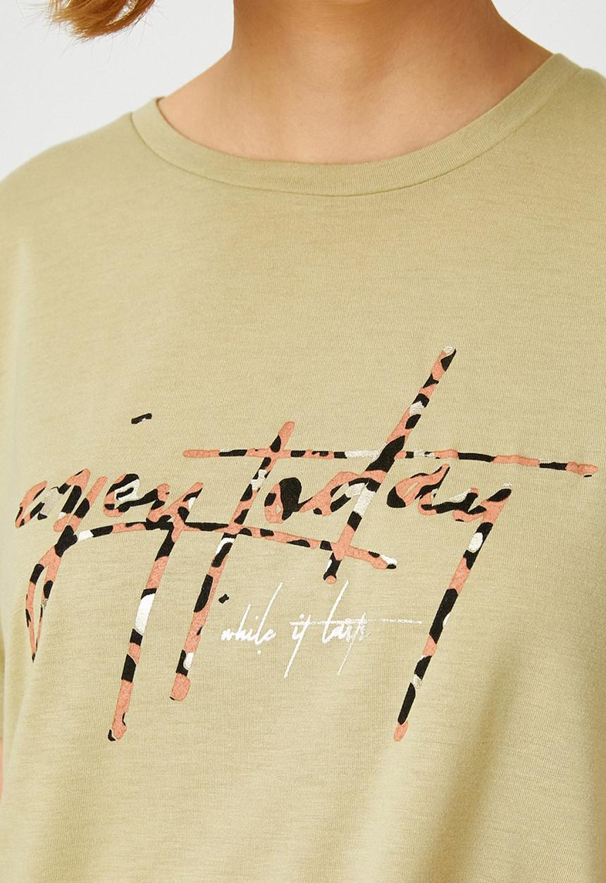 Koton - Printed t-shirt - mint green