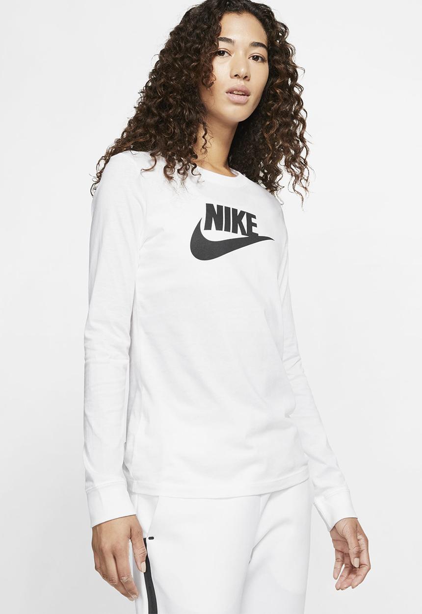 Nike - W nsw tee essntl ls icon ftr - white