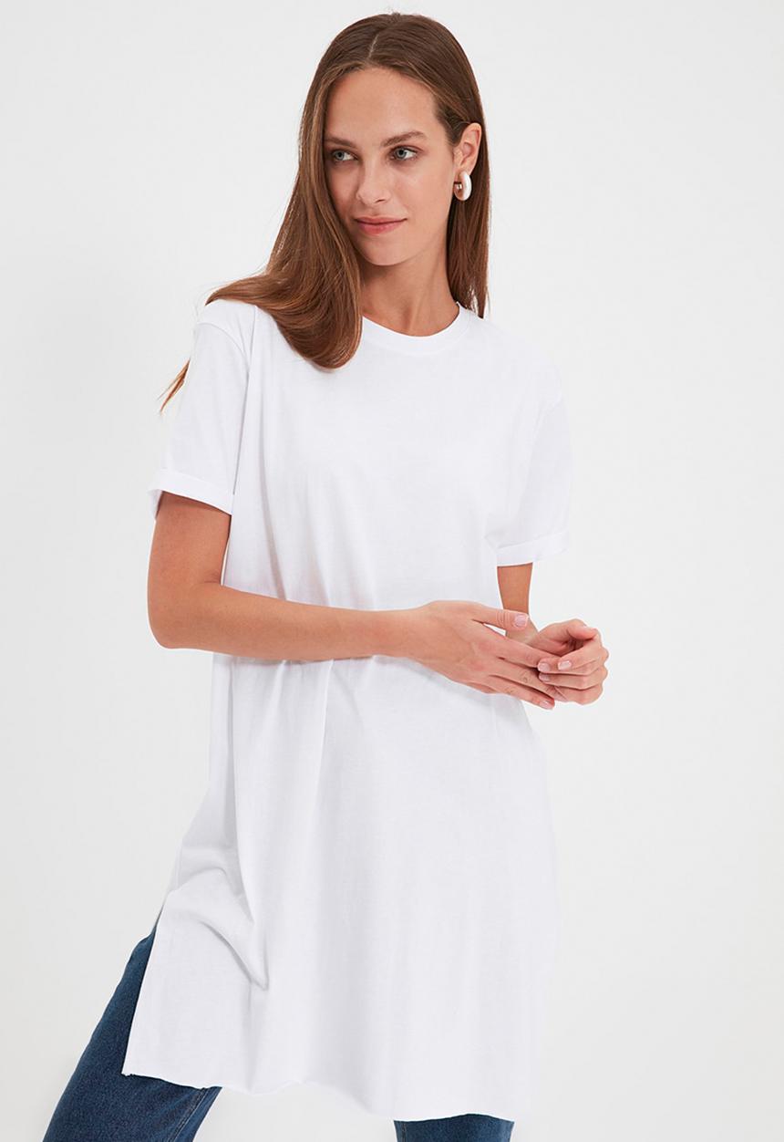 Koton - Knitted hijab tunic - black & white