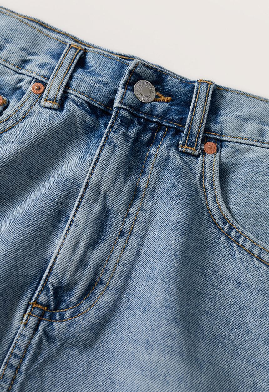 MANGO - Skirt mom80 - open blue