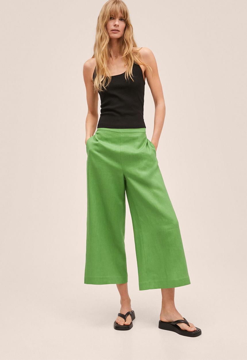 MANGO - Trousers lote - green