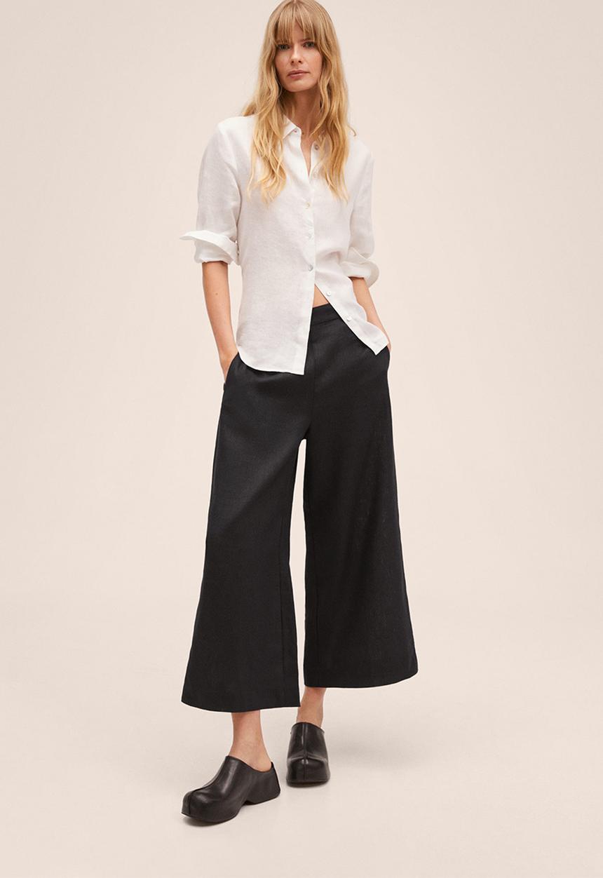 MANGO - Trousers lote - black