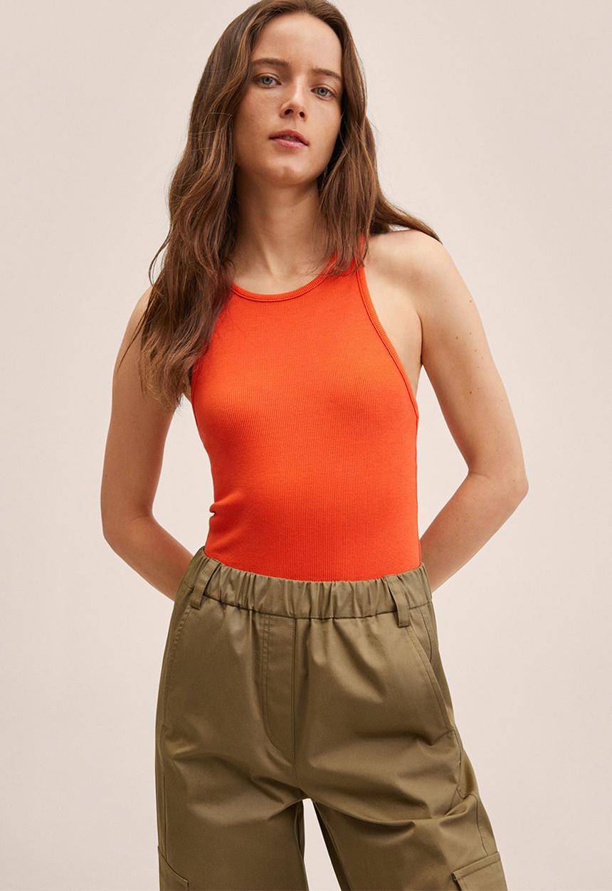 MANGO - Trousers seul - medium brown