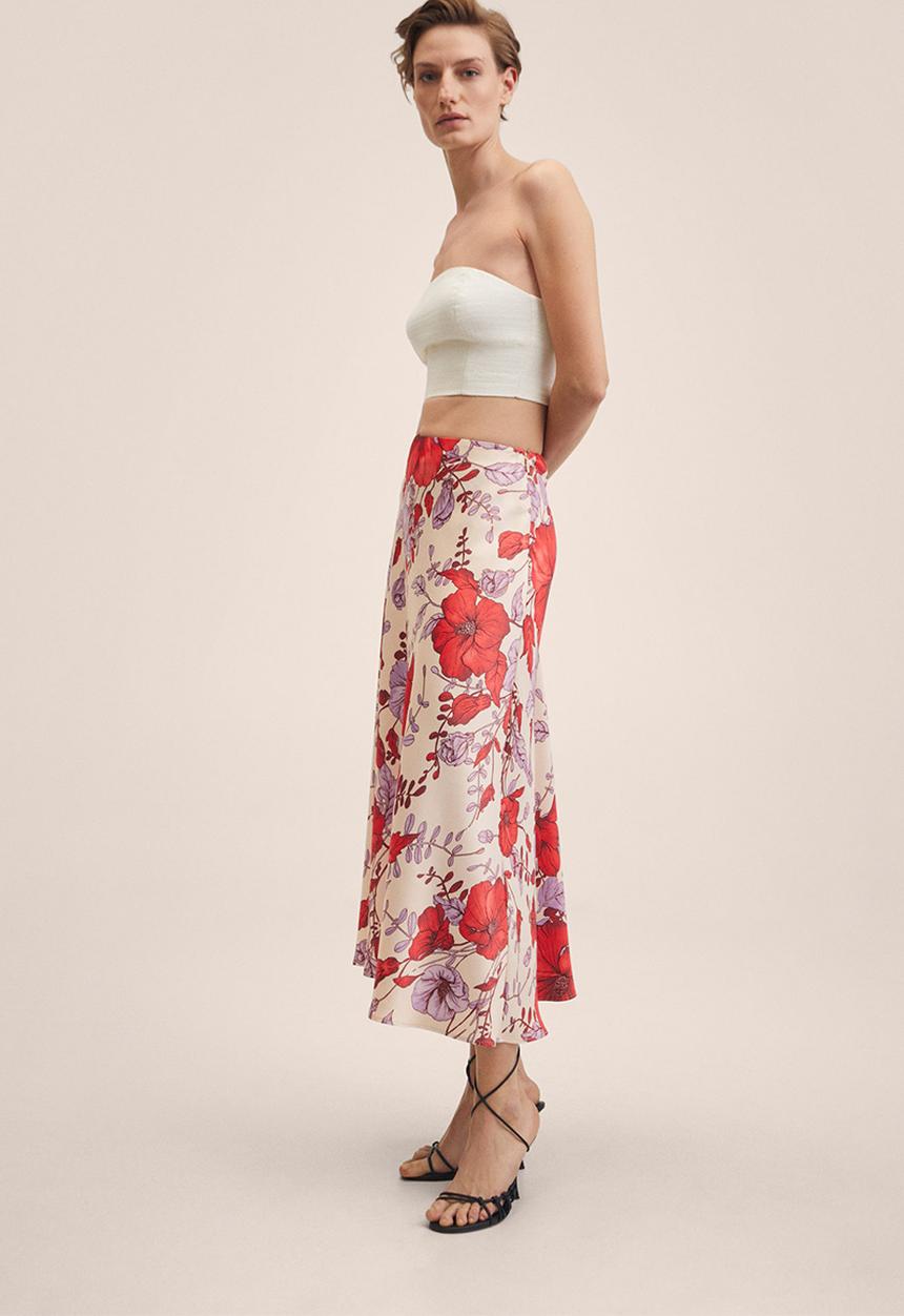 MANGO - Skirt love - red